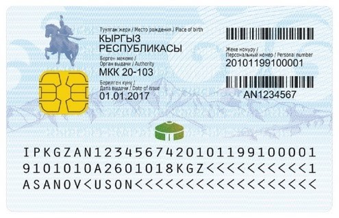 Id кыргызстан. ID карта Кыргызской Республики. Идентификационная карта ID Киргизия.